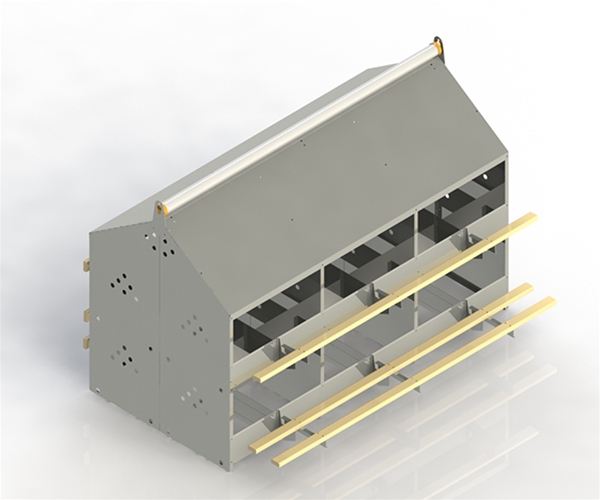 Manual egg nest box